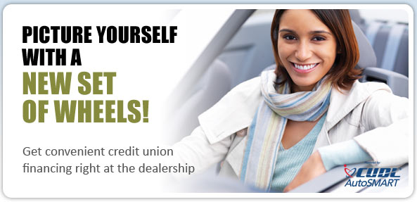 Picture yourself with a new set of wheels! Get convenient credit union financing right at the dealership.